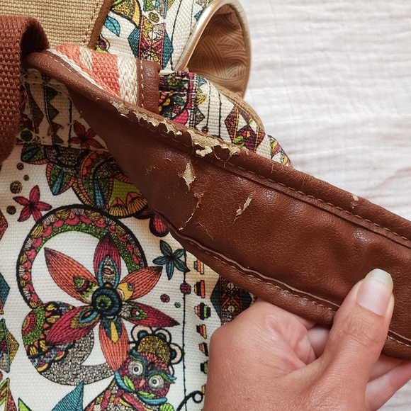 Sakroots Owl print Boho full size backpack - Picture 7 of 7